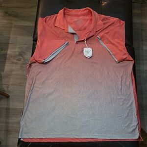 Ben Sherman Coral and Gray Polo Shirt